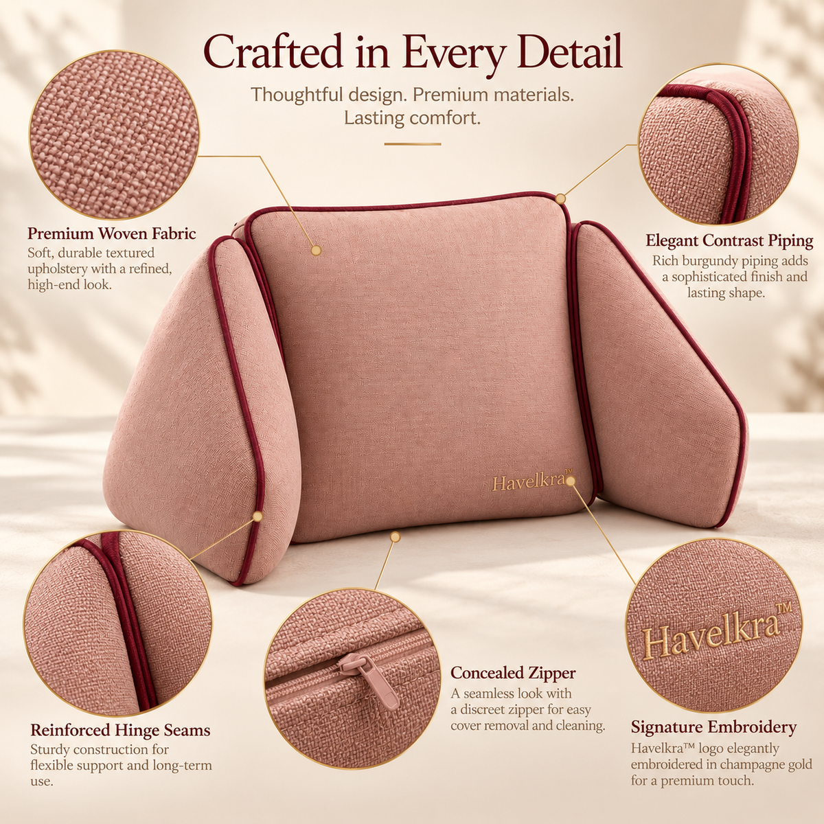 Havelkra™ Sculptural Fold Convertible Decorative Pillow