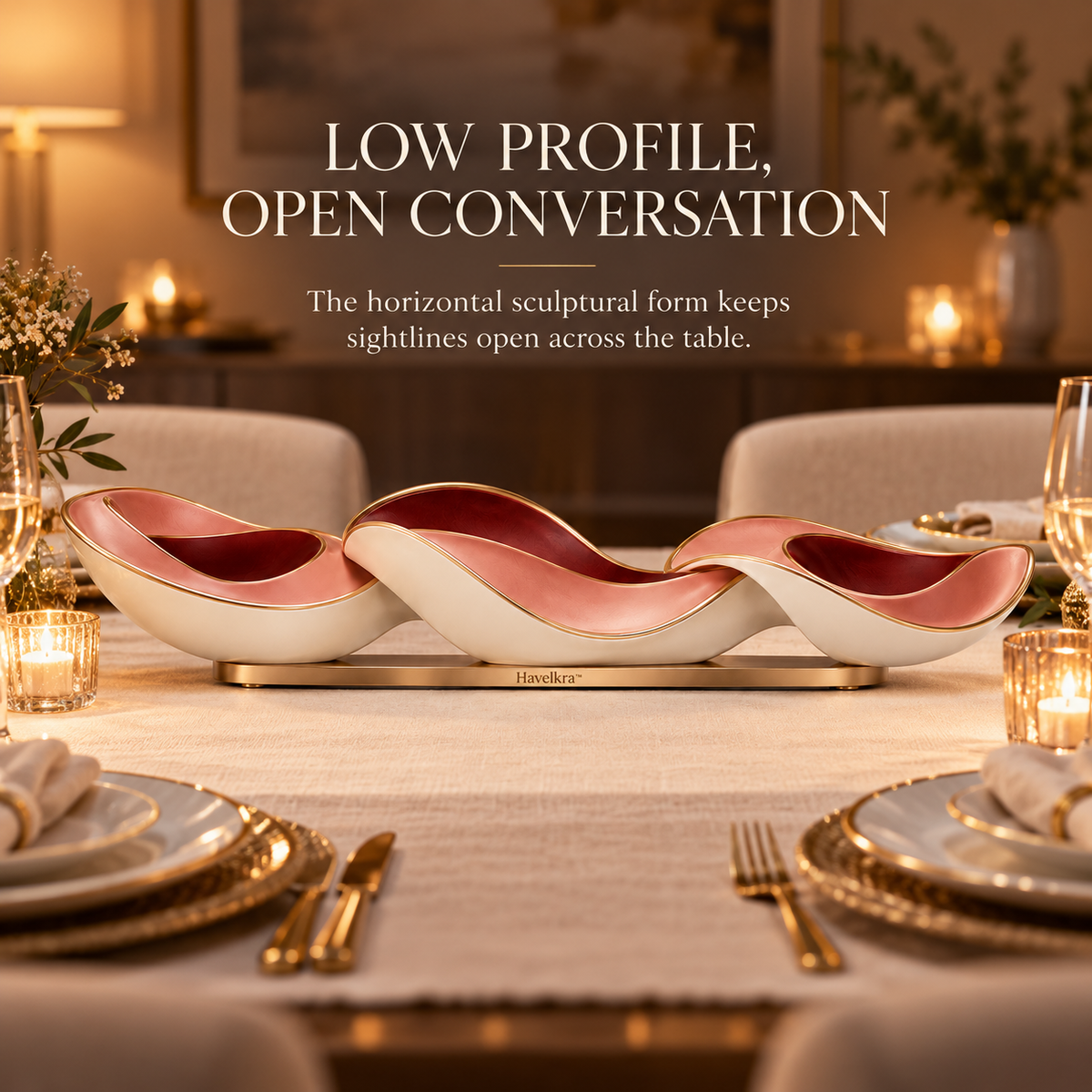 Havelkra™ Adjustable Sculptural Table Ribbon Centerpiece