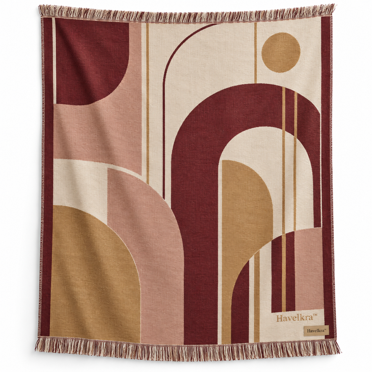 Havelkra™ Reversible Woven Art Blanket with Convertible Wall Display