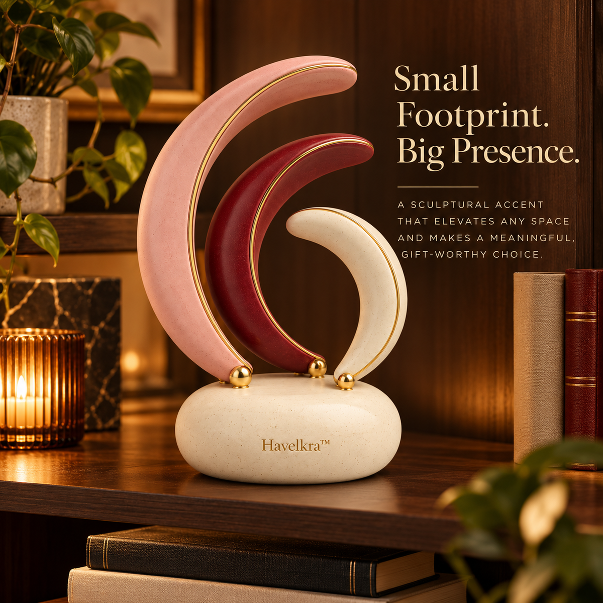 Havelkra™ Sculptural Pivot Arc Table Object