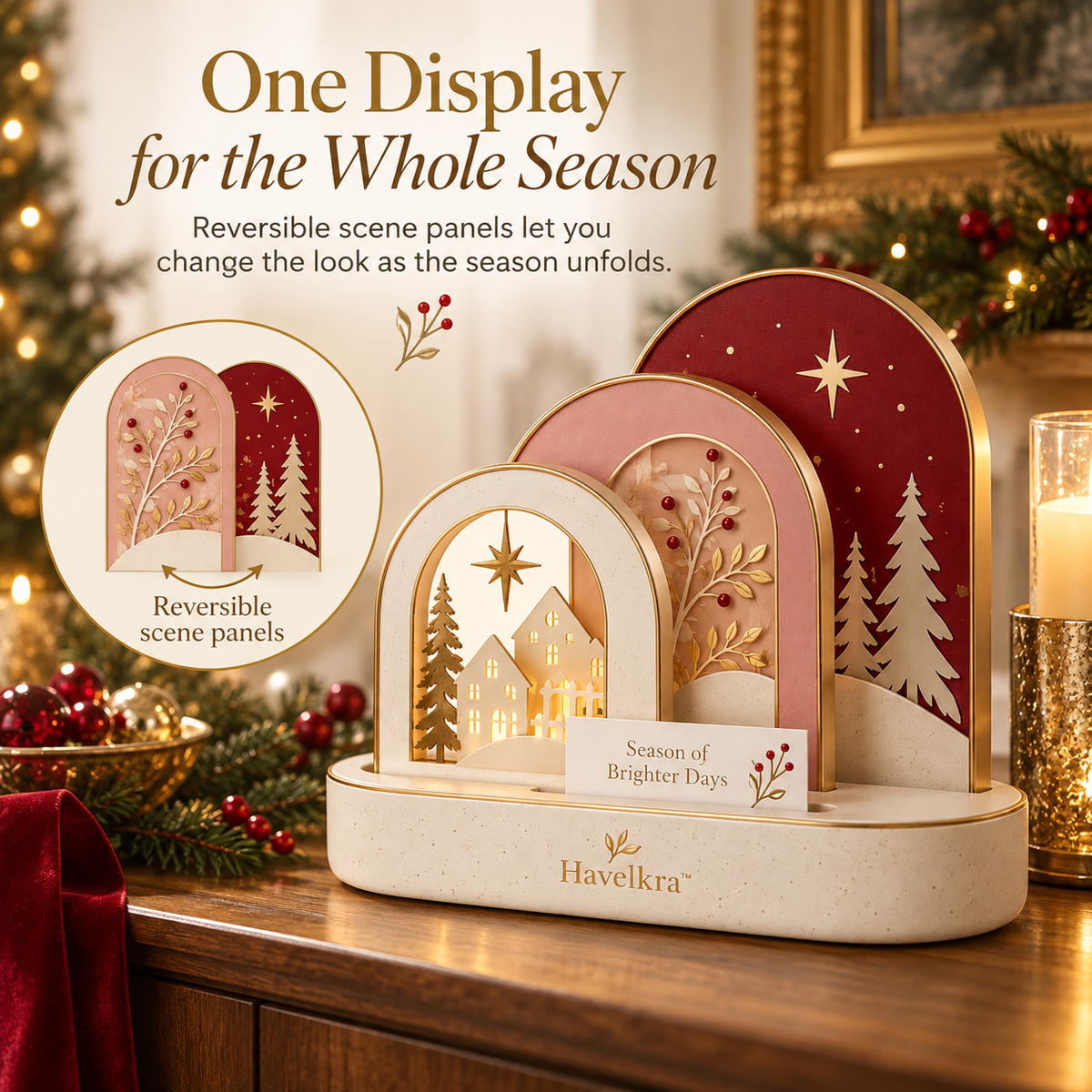 Havelkra™ Layered Reversible Holiday Display Arch